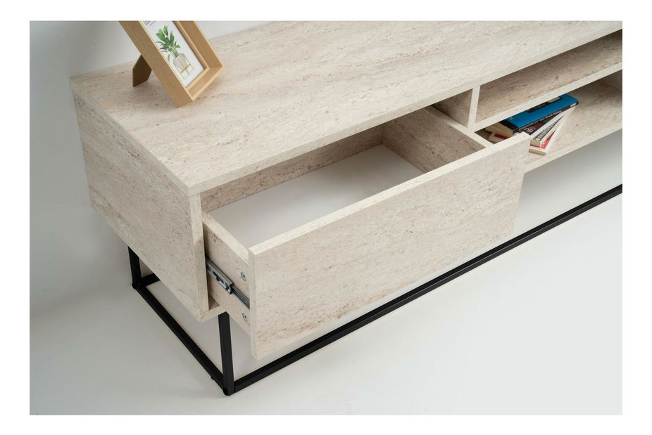 Masă TV/Dulap Elizei 180 (marmură negru)