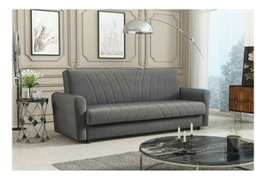 Rozkladacia pohovka Bamaku (sivá) (s úl. priestorom)