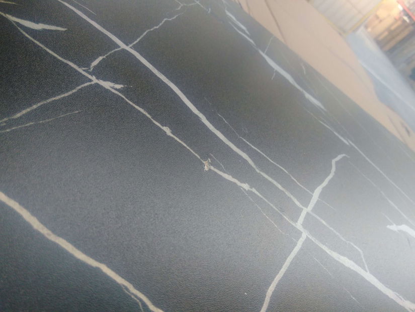 Blagovaonski stol Rahola 2 (crni mramor + crna) (za 4 osobe) *outlet moguća oštećenja