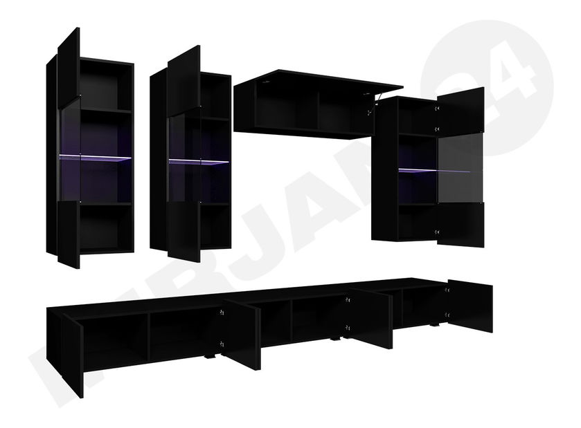 Mobilier living Badiani XI (alb + alb lucios)