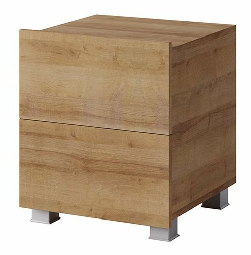 Noćni stolić Brenali BR06 (crna + crni sjaj)