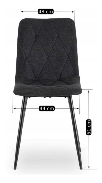 Scaun sufragerie Rabar 2 (negru) 