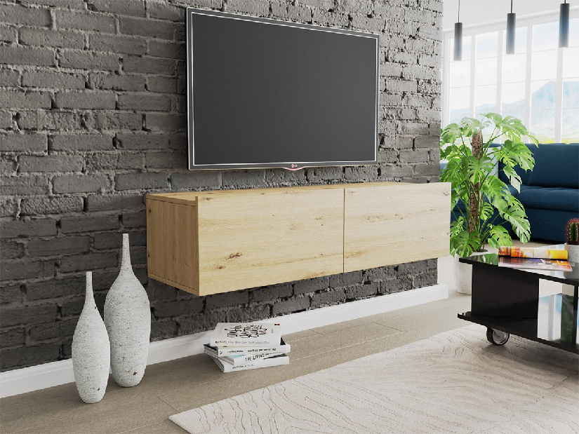 Fali TV asztal/szekrény Corliss CRTV120 (artisan tölgy)