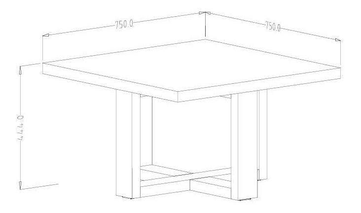Dohányzóasztal Eczo Typ 98 (wotan tölgy + fekete)