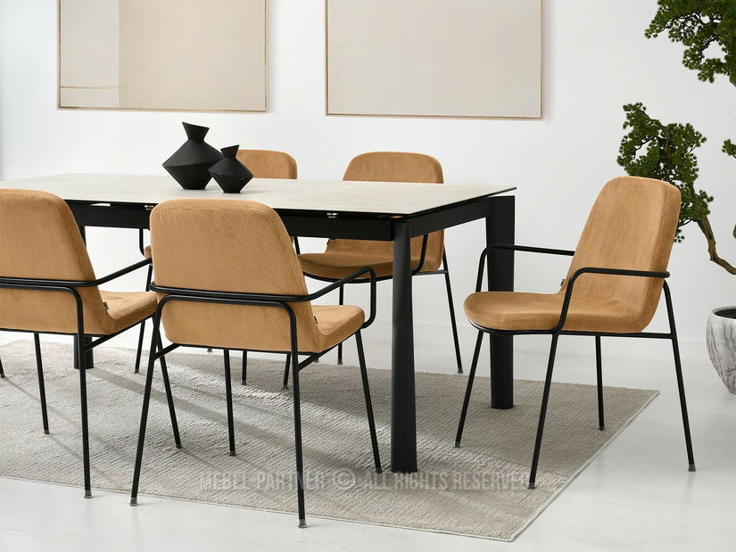 Stolička Ulrika (piesková + čierna)