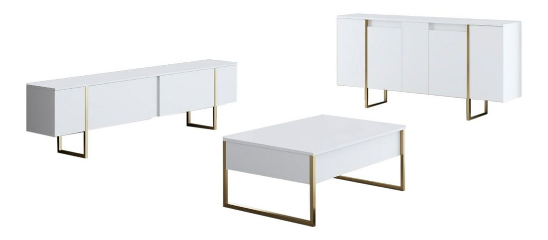 Ormarić Luna (bijela + zlatna)