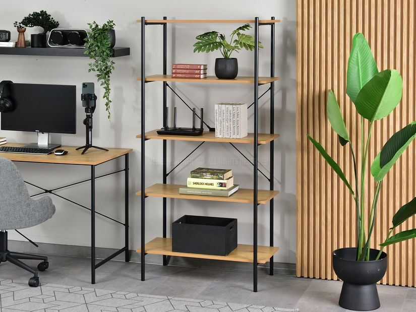 Regál Almasa A4 (dub + čierna)