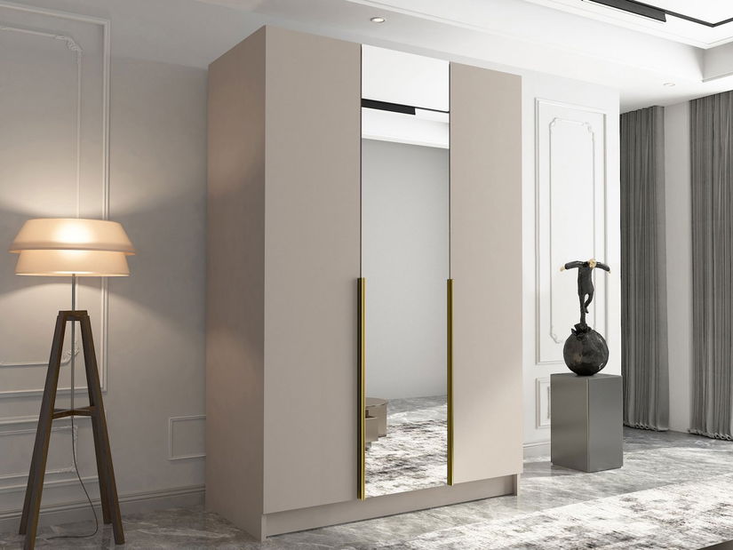 Šatníková skriňa Mirjan Mirpat I (kašmír + zlatá) (výpredaj)