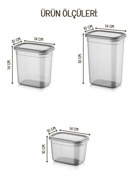 Set posuda za pohranu hrane (6 kom.) Bond 6 (antracit)