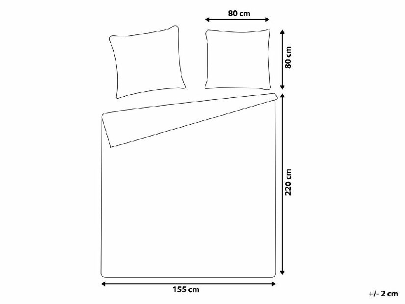 Lenjerie pat 155 x 220 cm Avignini (gri) (complet cu fețe de pernă)