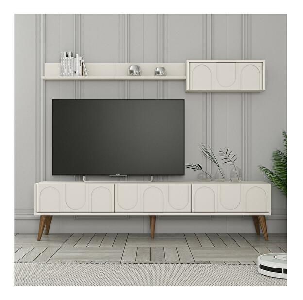 Set mobilier living Lyantela (Crem + Nuc)