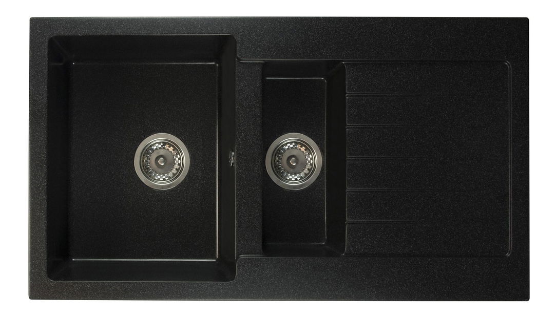 Kuhinjski sudoper Altava (crna + tekstura) (s 1 otvorom za bateriju) (D)