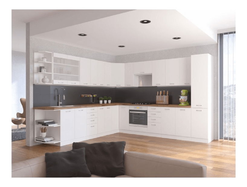 Dulap inferior de colț Strolis 89x89 DN 1F BB (alb)