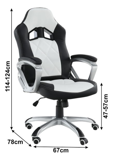 Kancelárske kreslo Lestat (čierna + biela)