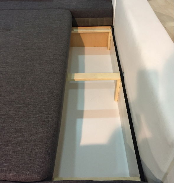 Rohová sedačka U Frankfurt New bielosivá (L)