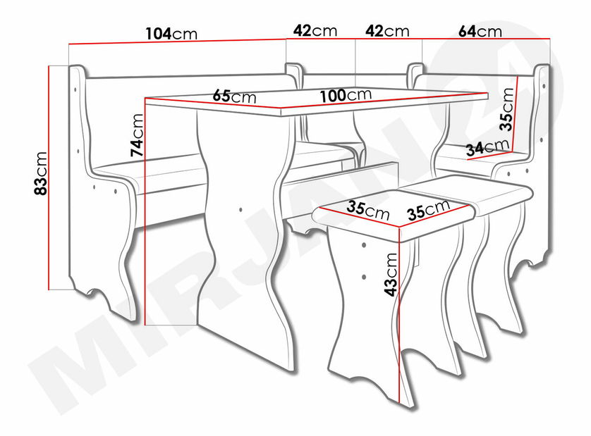 Set mobilier sufragerie Sylvan (stejar sonoma + alfa 08) *resigilat