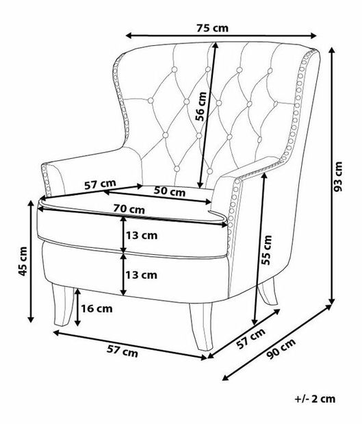 Fotel Vaner (világosszürke)