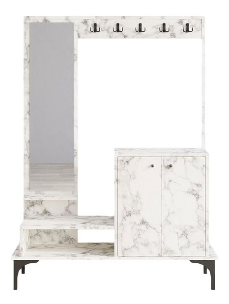 Mobilier hol Aliex 33 (marmură carrara) (cu oglindă)