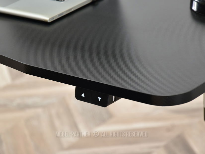 PC stolík Wilhelm (čierna + biela)