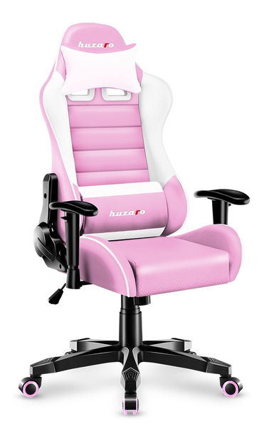 Scaun gaming pentru copii Rover 6 (alb + roz)