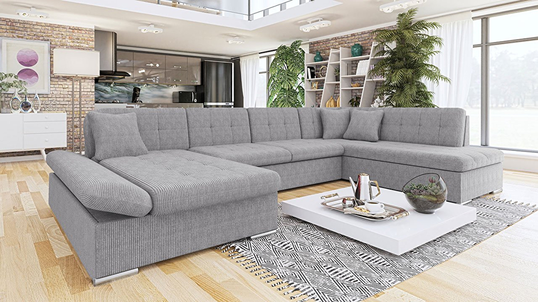 Kutna sofa Germo U (siva)