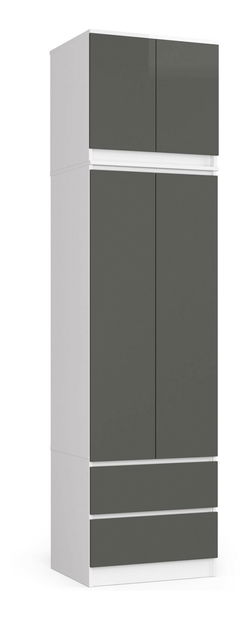 Suprastructură pentru dulap Sashka II (Alb + gri)