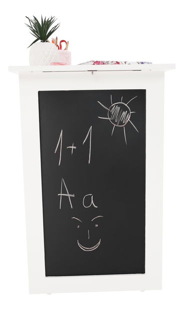 Zidni sklopivi stol s pločom Zelman (bijela)