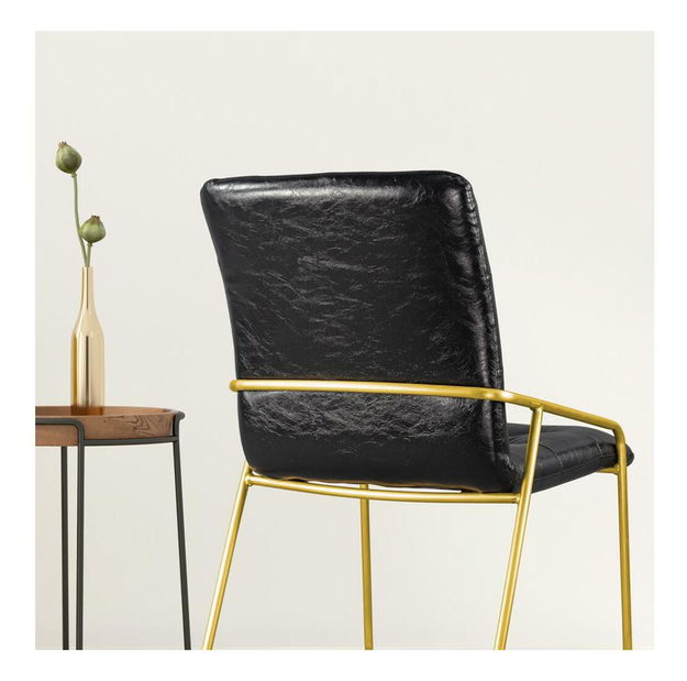 Scaun sufragerie Ranch (negru + auriu)