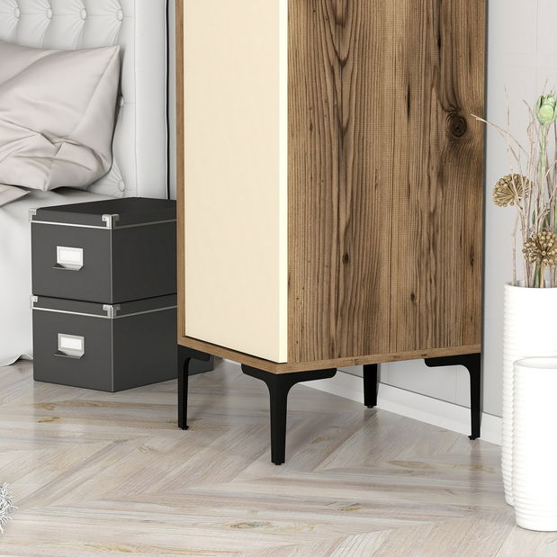 Ruhásszekrény Kiara S (dió + krém)