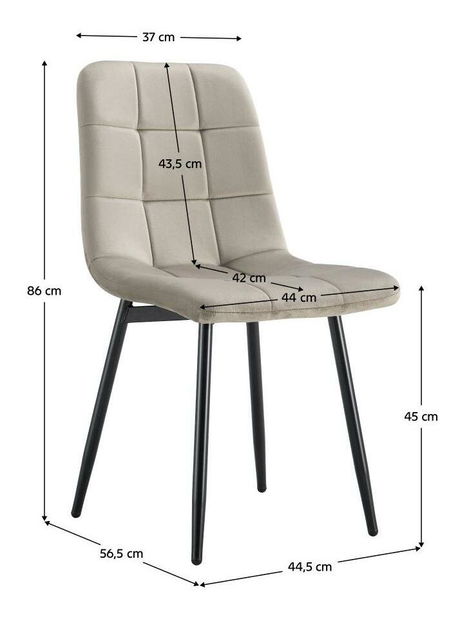 Jedálenská stolička Rameta 3 (sivohnedá + čierna) 