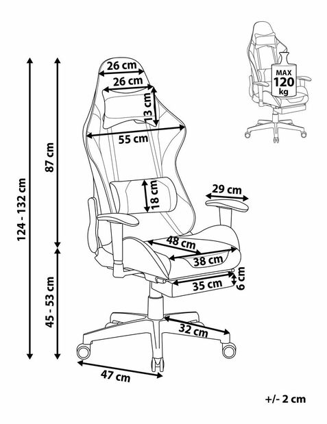 Irodai szék VITTORE (szintetikus bőr) (fekete + sárga)