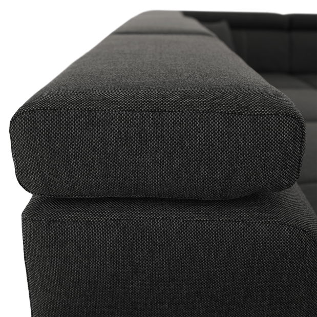 Sarokkanapé Carilla (sötétszürke) (B)