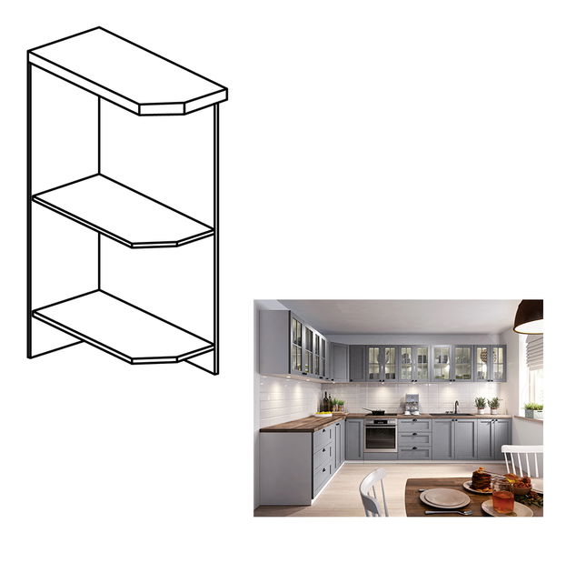 Donji kuhinjski ormarić D25PZ Lanaya (bijela) (L)