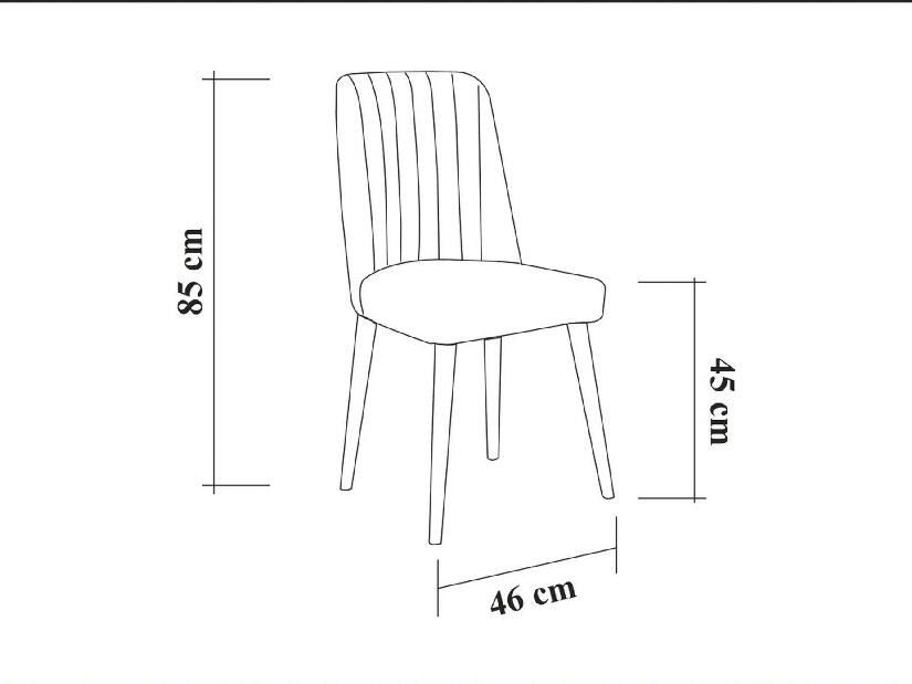 Jedálenský set Nidupo 3 (orech + sivá) (pre 2 osoby)