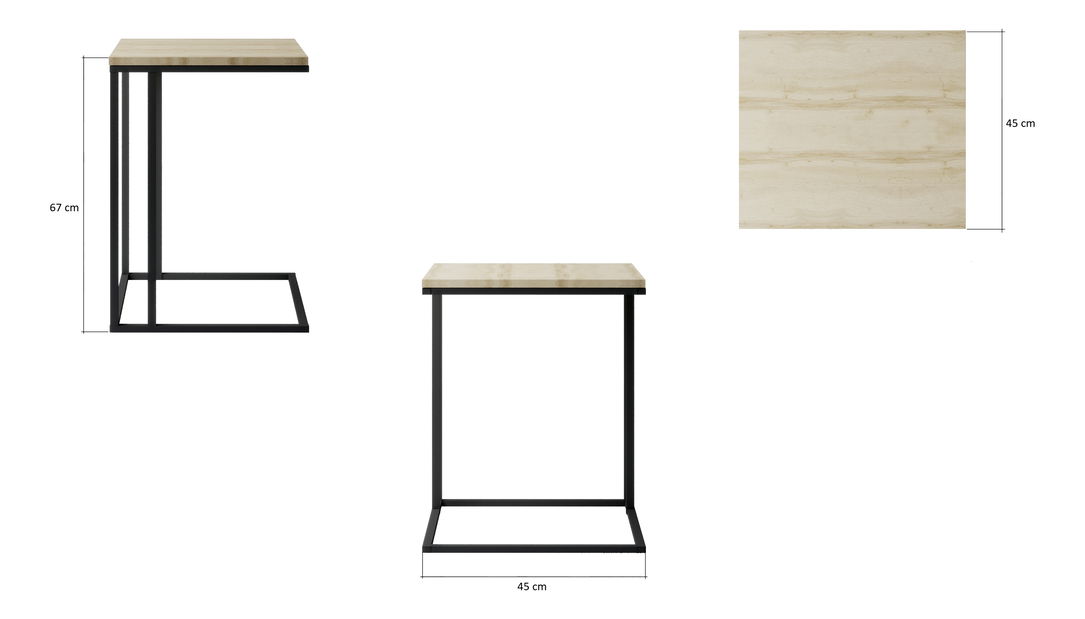 Dohányzóasztal Lenar (sonoma tölgy)