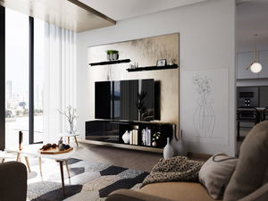 Set za dnevni boravak Berny 17 (crna + crni sjaj)