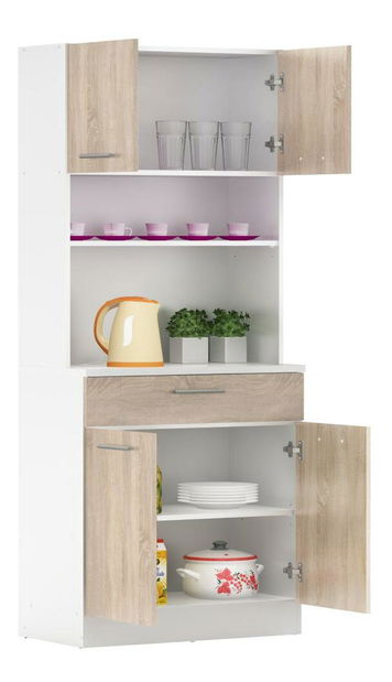 Kuchynský kút Domini NEW (biela + dub sonoma)