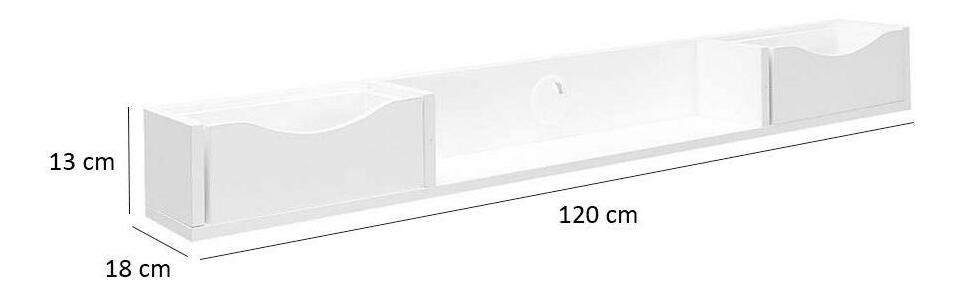 Zidna polica Cordelia (bijela)