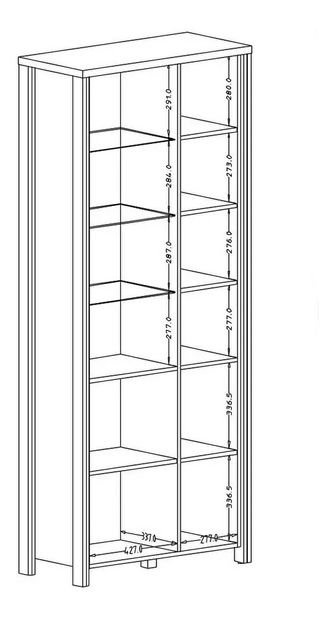 Vitrină Buena Typ 12 (old style + lemn închis)