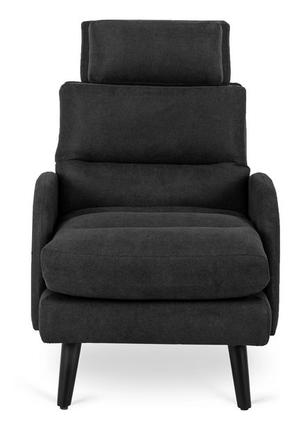 Polohovacie kreslo Hondurenas (čierna) (s taburetkou)