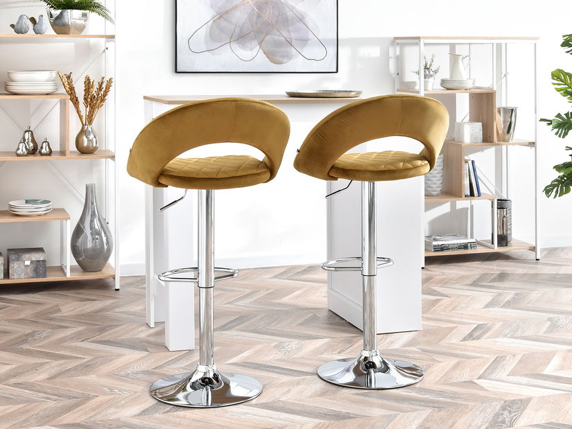 Scaun Hamlet (auriu + crom)