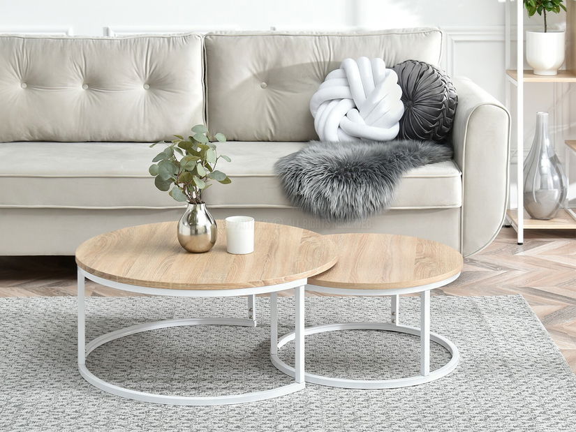 Konferenčný stolík Kolja Zest Xl (sonoma + biela)