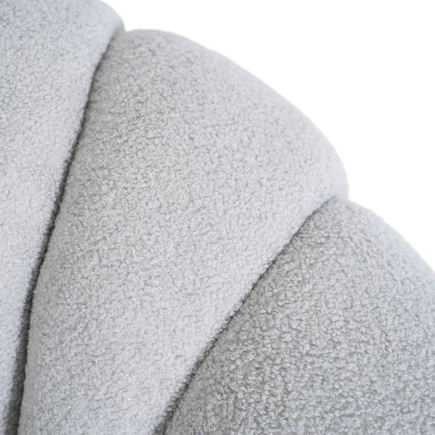 Fotoliu Pague (gri) (cu taburete)