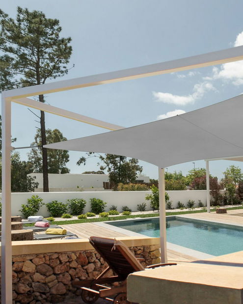 Copertină umbrire 300x300 cm Larae (gri)