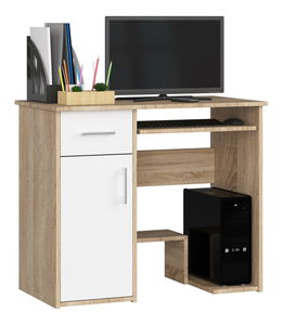 PC stolík Jocosa (dub sonoma + biela)