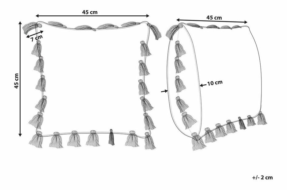 Dekoratív párna 45 x 45 cm Lynch (zöld)