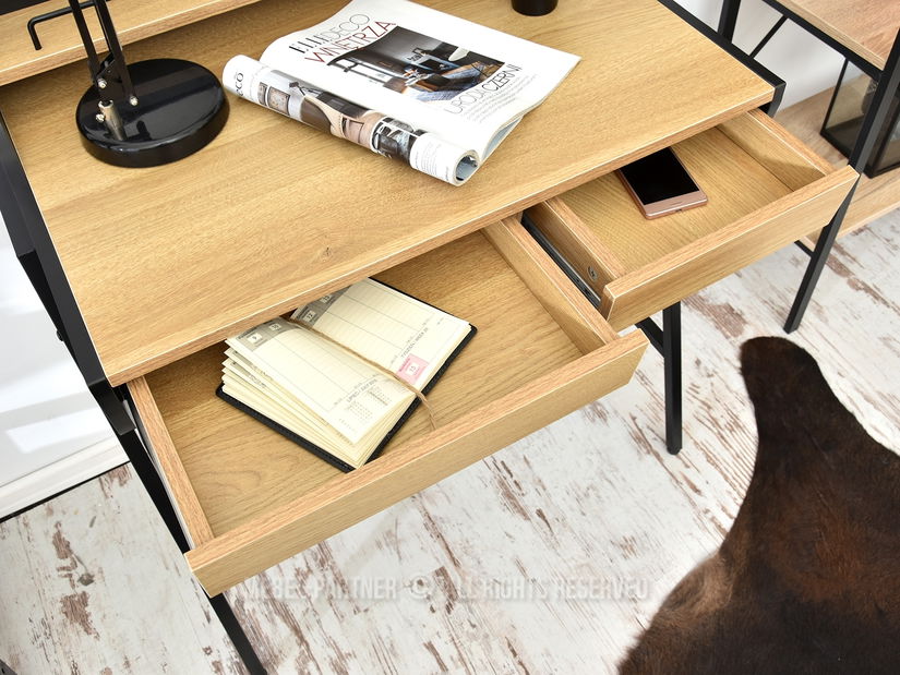 Masă PC Borge (stejar + negru)