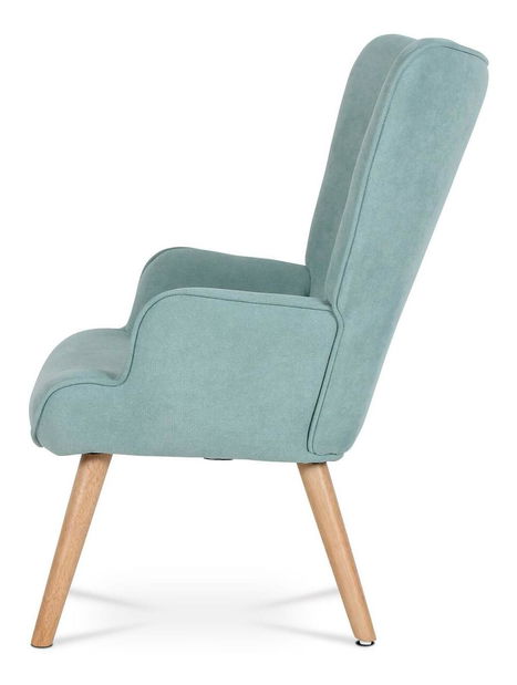 Fotoliu cu suport picioare Avanzabamos (albastru deschis)