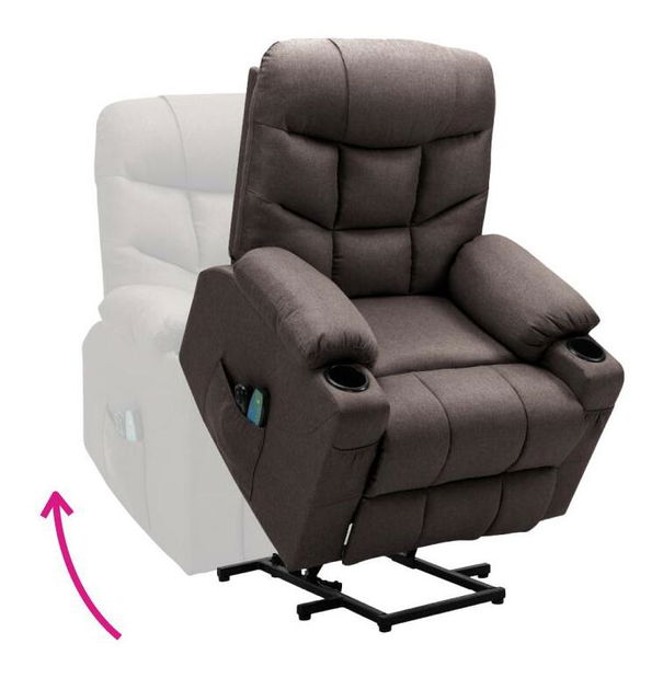 Masážne kreslo Hipocresias (hnedá) 