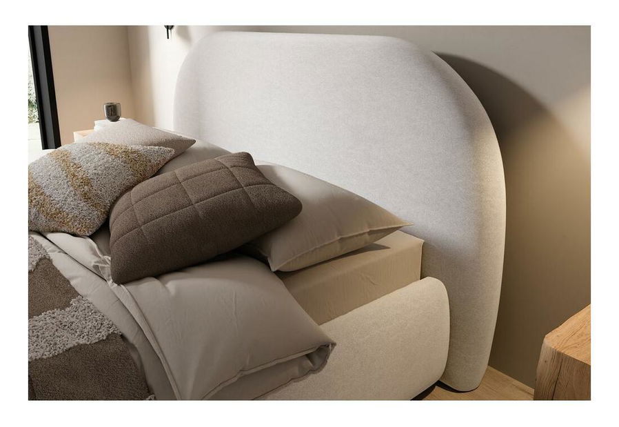 Franciaágy 180 cm Olivo P (ágyráccsal) (tárolóhellyel) (fehér + fekete)